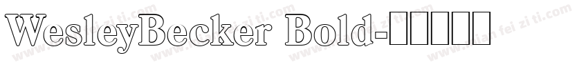 WesleyBecker Bold字体转换